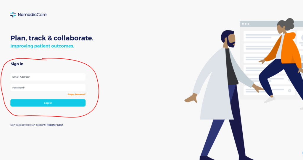 provider login screen